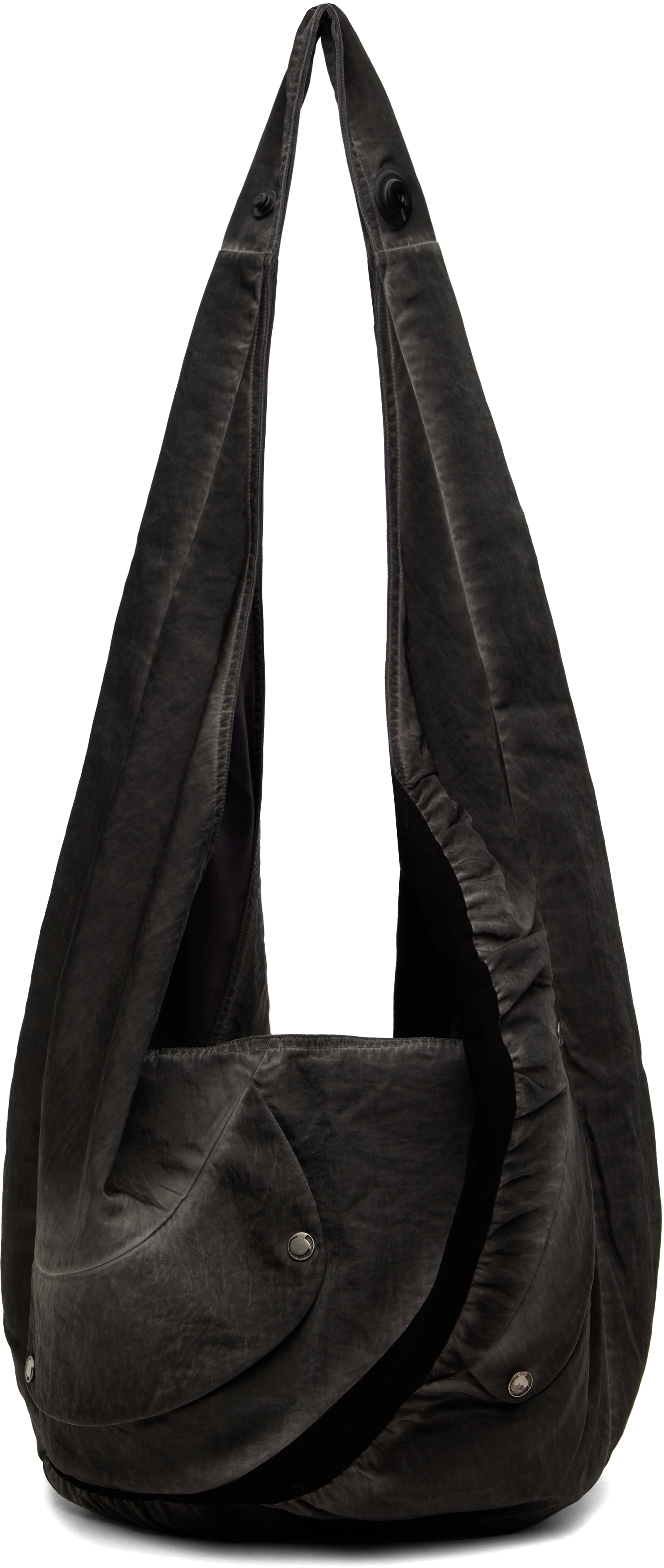 Black Garment Dyed Slouch Tote