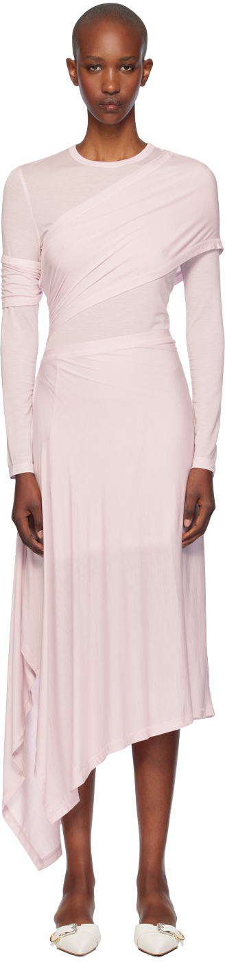 Helmut Lang Pink Protection Maxi Dress