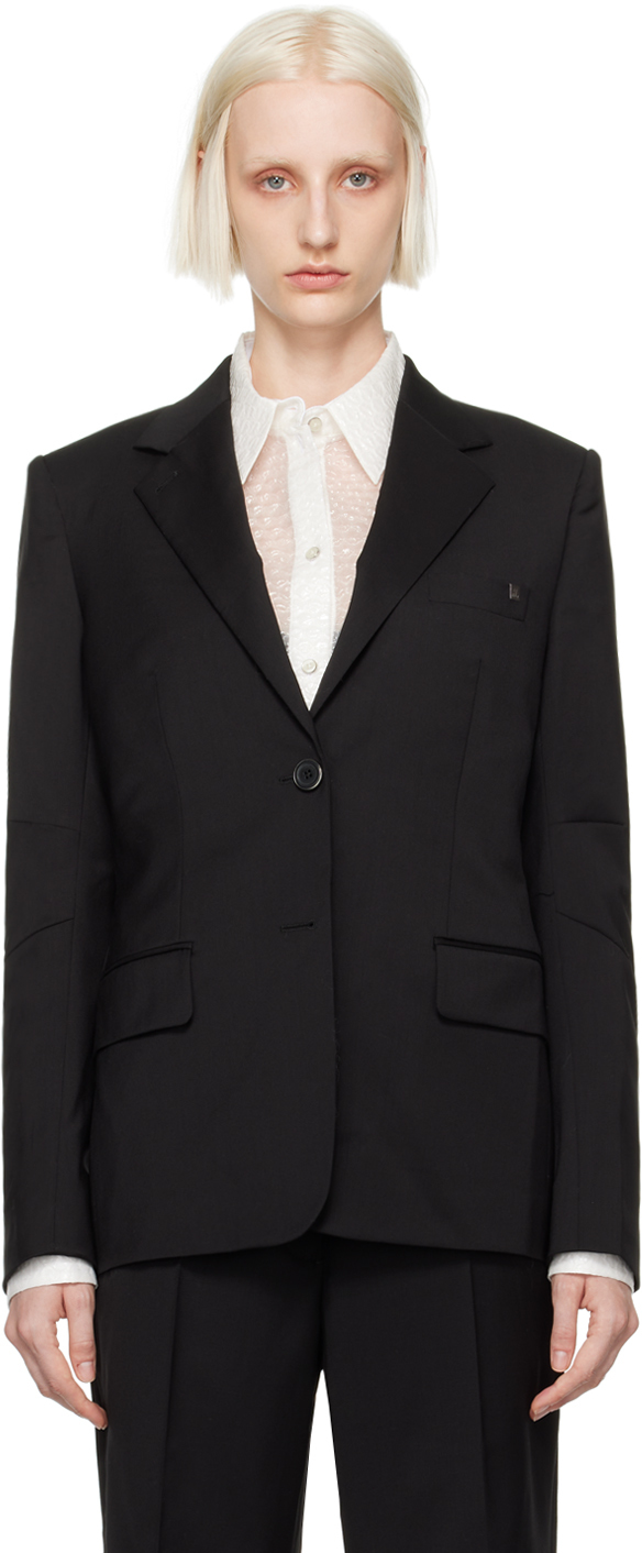 Black Curved Classic Blazer