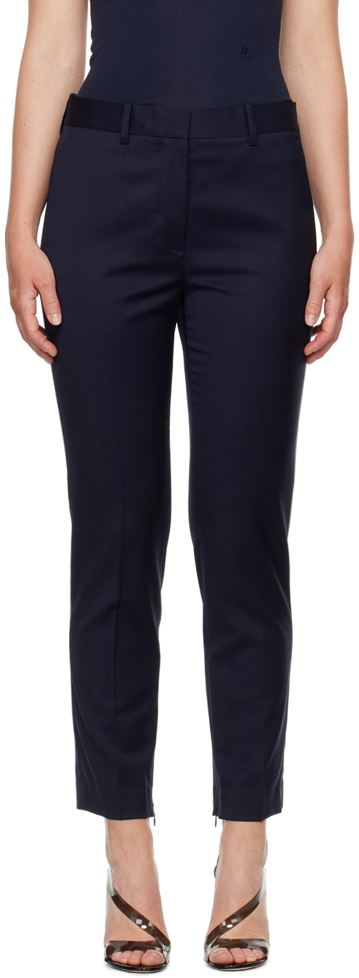 Navy Slim-Fit Trousers