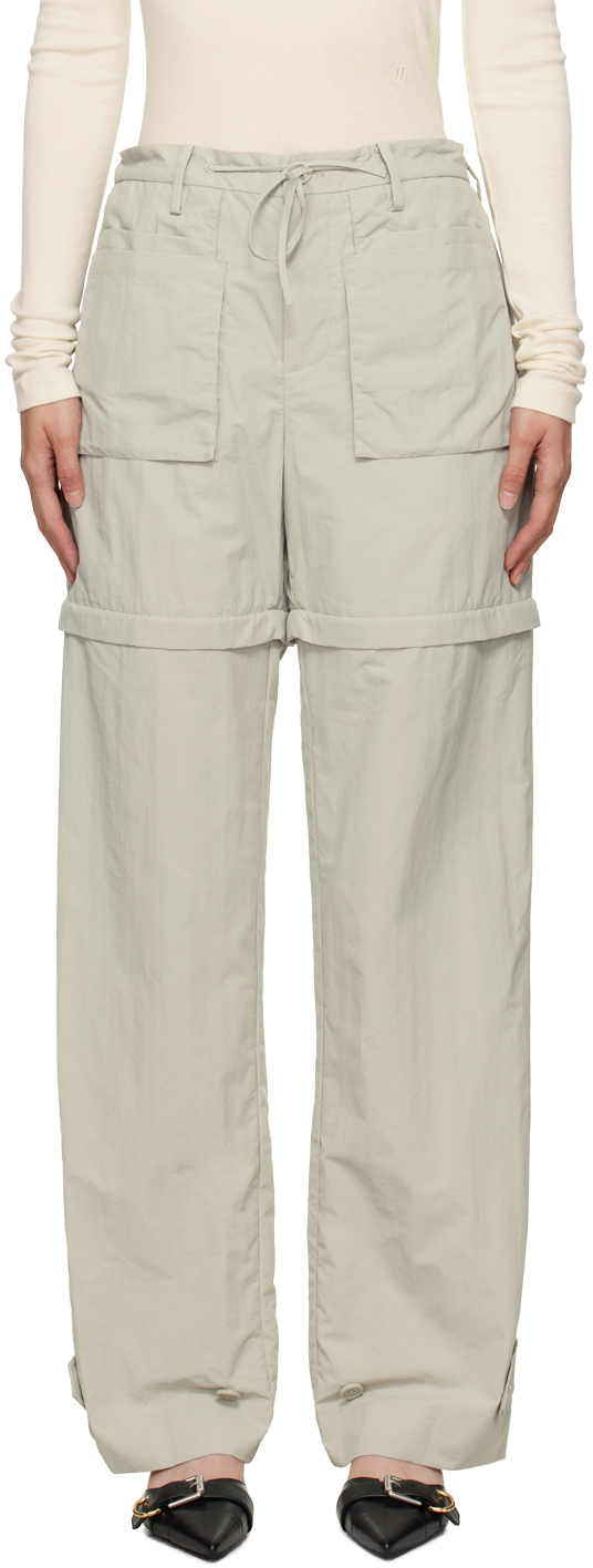 Gray Convertible Utility Trousers