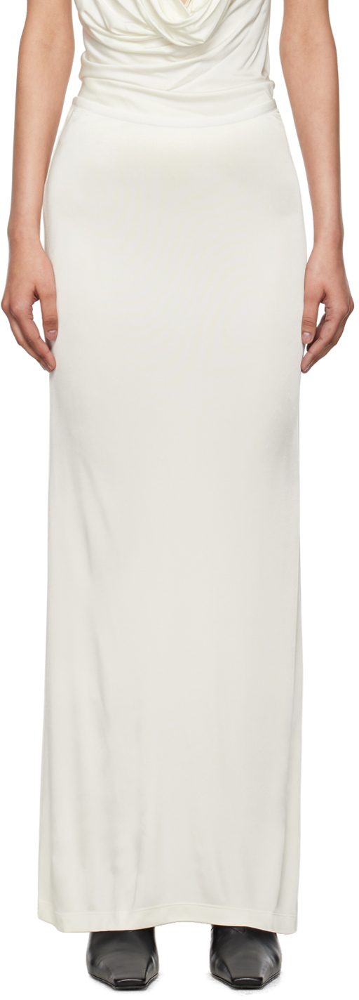 Off-White Slit Maxi Skirt