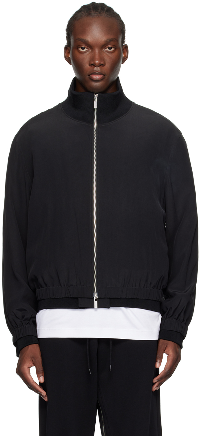 Black Zip Bomber Jacket