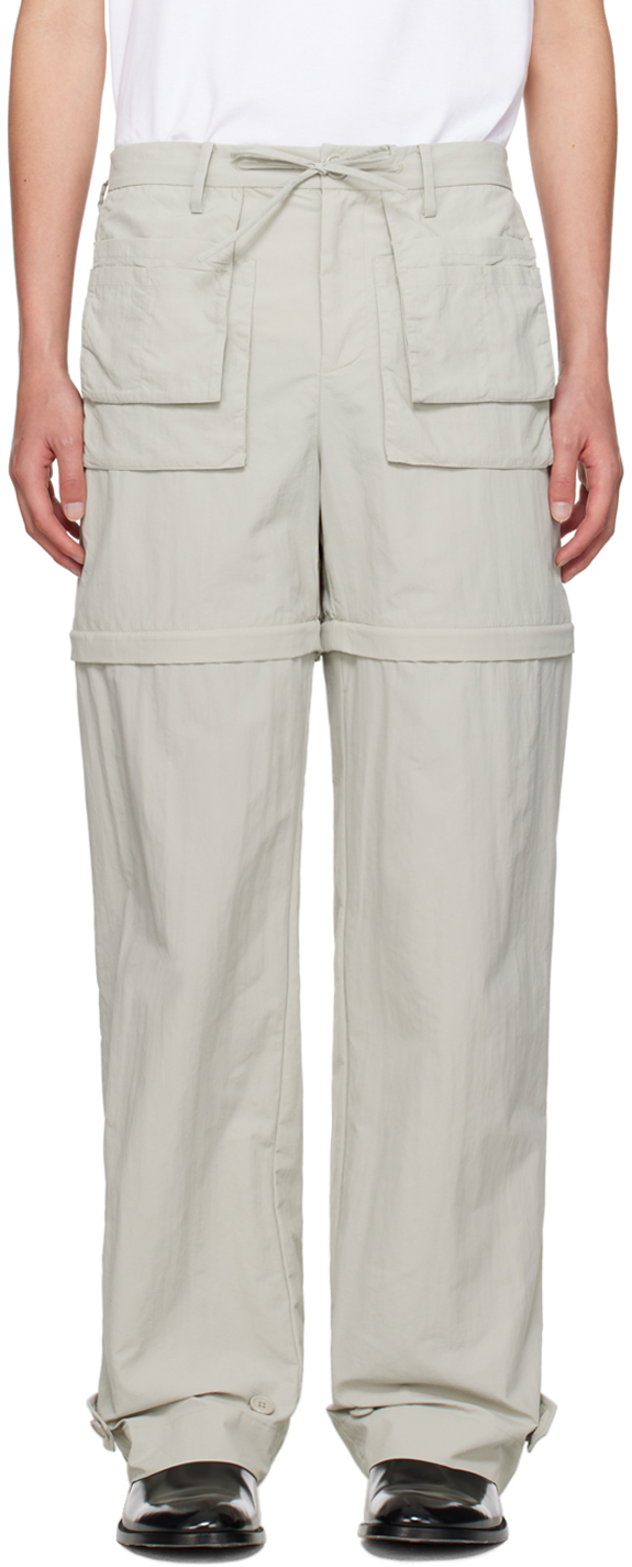 Gray Convertible Utility Trousers