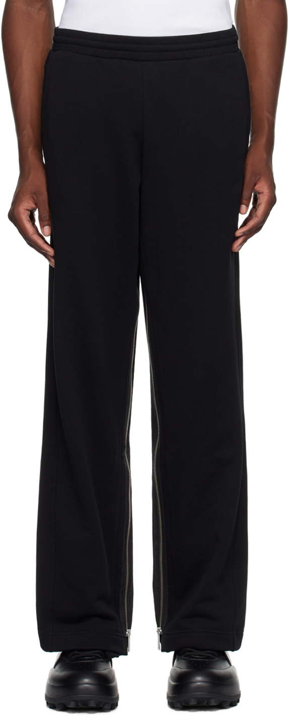 Shop Helmut Lang Black Gusset Sweatpants In Black - 001