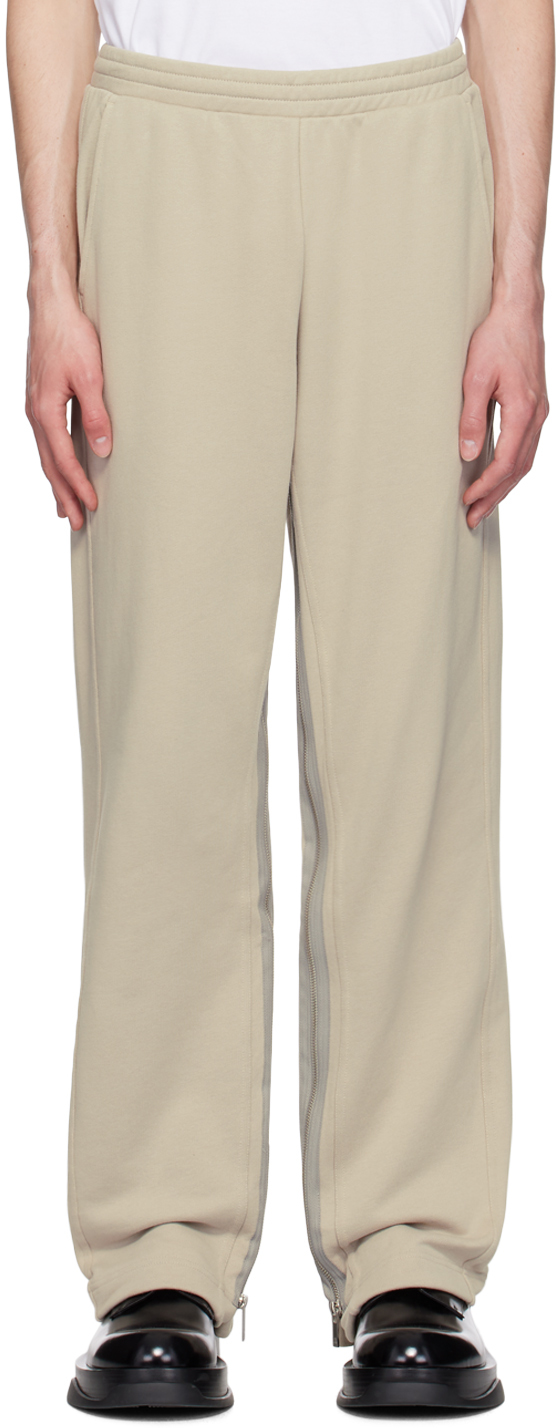 Shop Helmut Lang Taupe Expansion Panel Sweatpants In Stone - Wz4