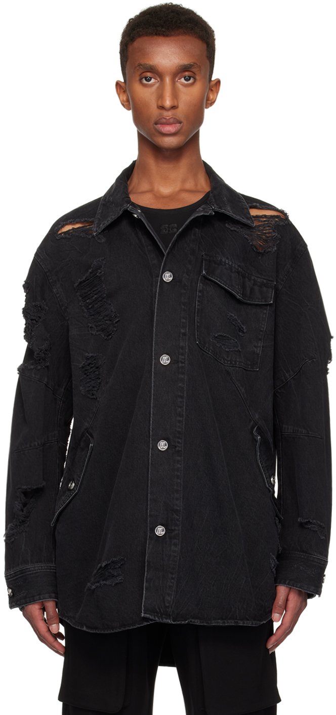 Black Apex Denim Shirt