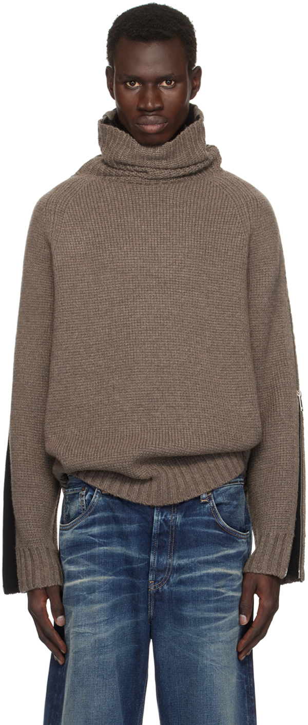 Taupe Suitcase Turtleneck