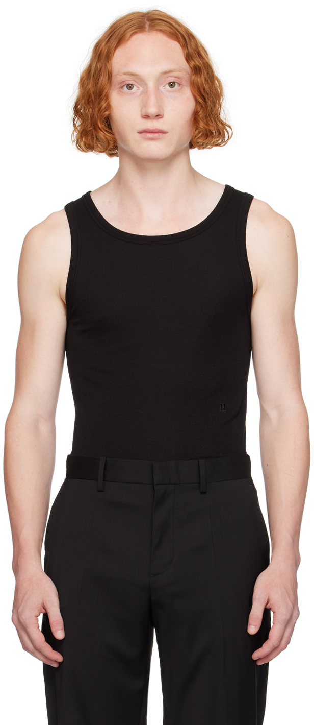 NEW Helmut shops Lang Sz S black modal blend assymetrical tank top