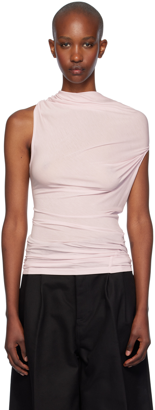 helmut lang pink sleeveless wind top