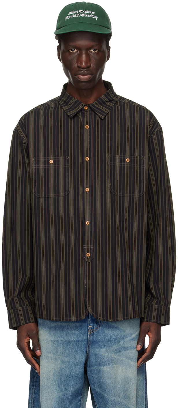 Black & Brown Striped Shirt