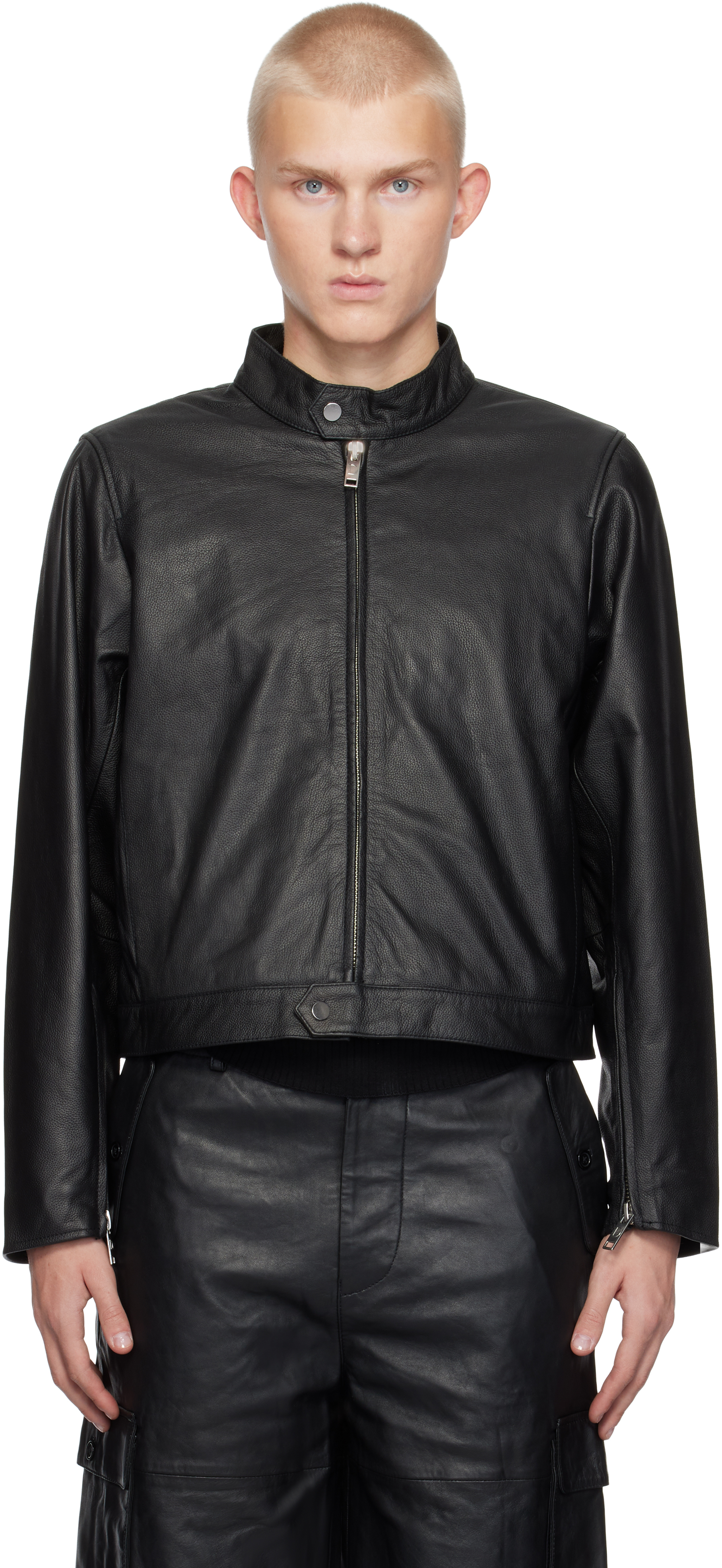 Shop Deadwood Black Velar Leather Jacket