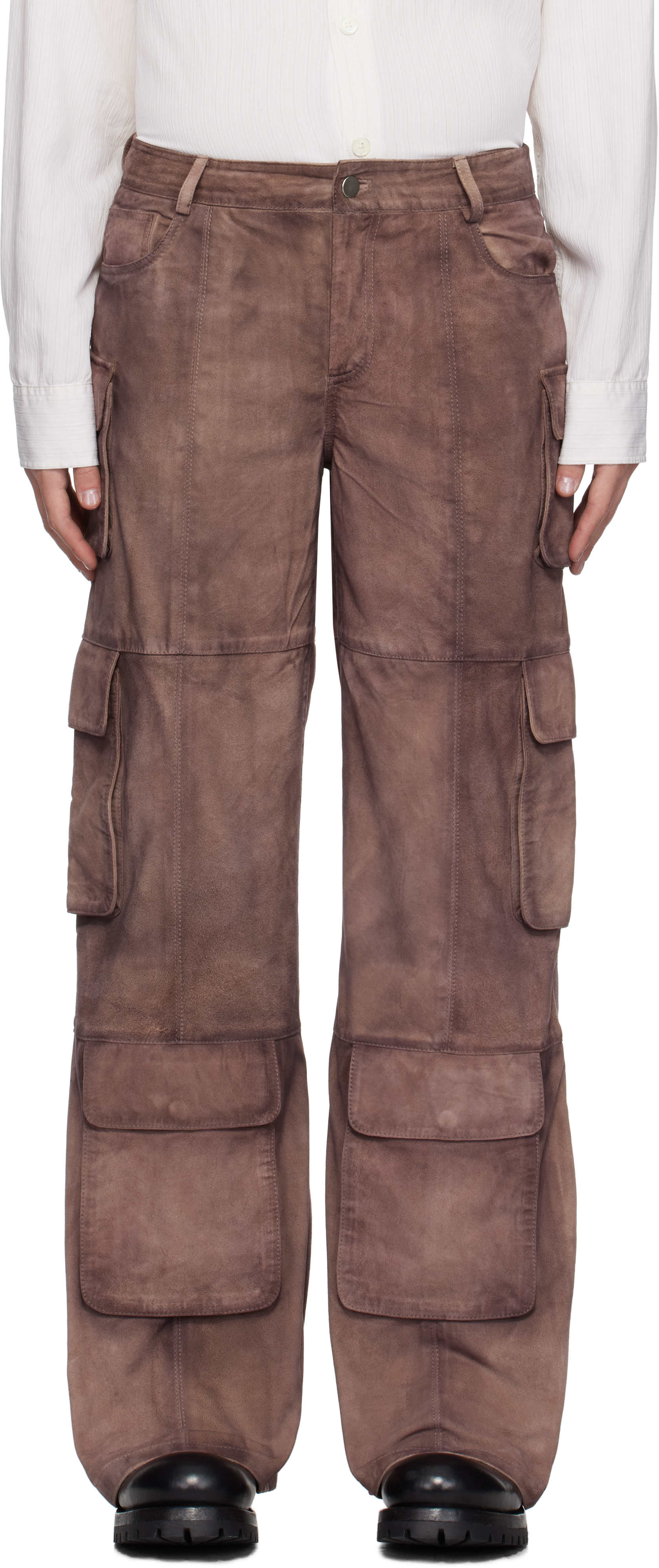 Shop Deadwood Brown Prowess Suede Pants In Brown Suede