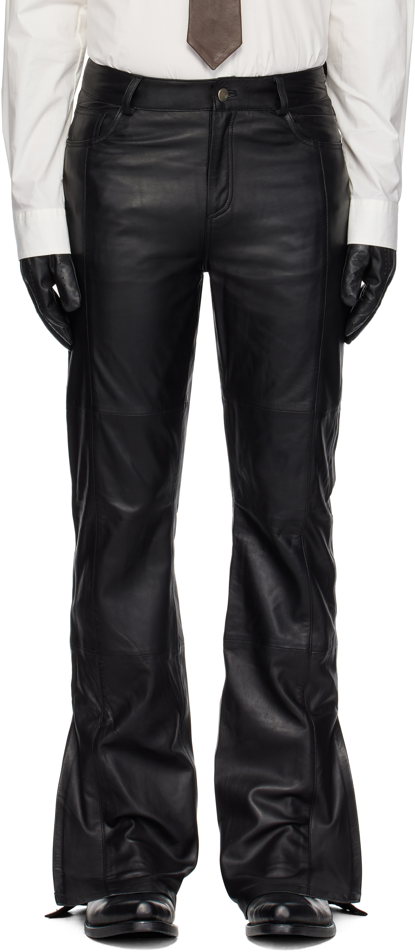 Black Prance Leather Pants