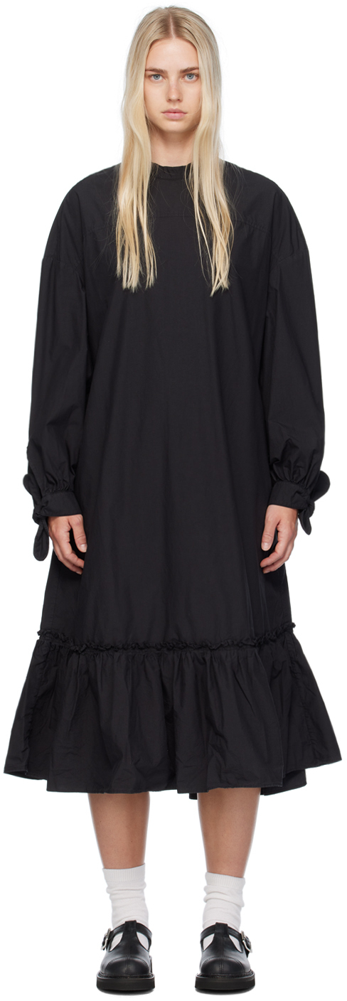 Ymc You Must Create Black Rushmore Midi Dress In 01-black