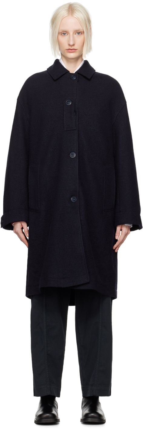 Shop Ymc You Must Create Navy Sgt Rock Coat In 40-navy