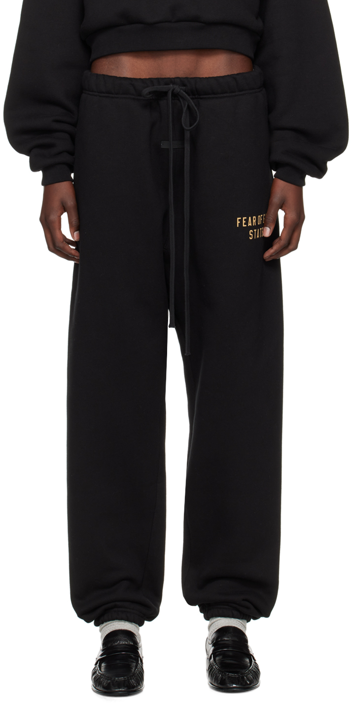 ESSENTIALS BLACK ESSENTIALS SWEATPANTS 