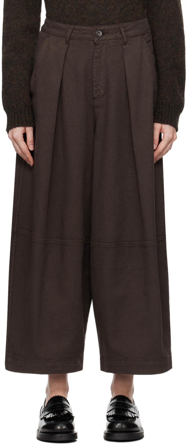 YMC YOU MUST CREATE BROWN DEADBEAT TROUSERS 