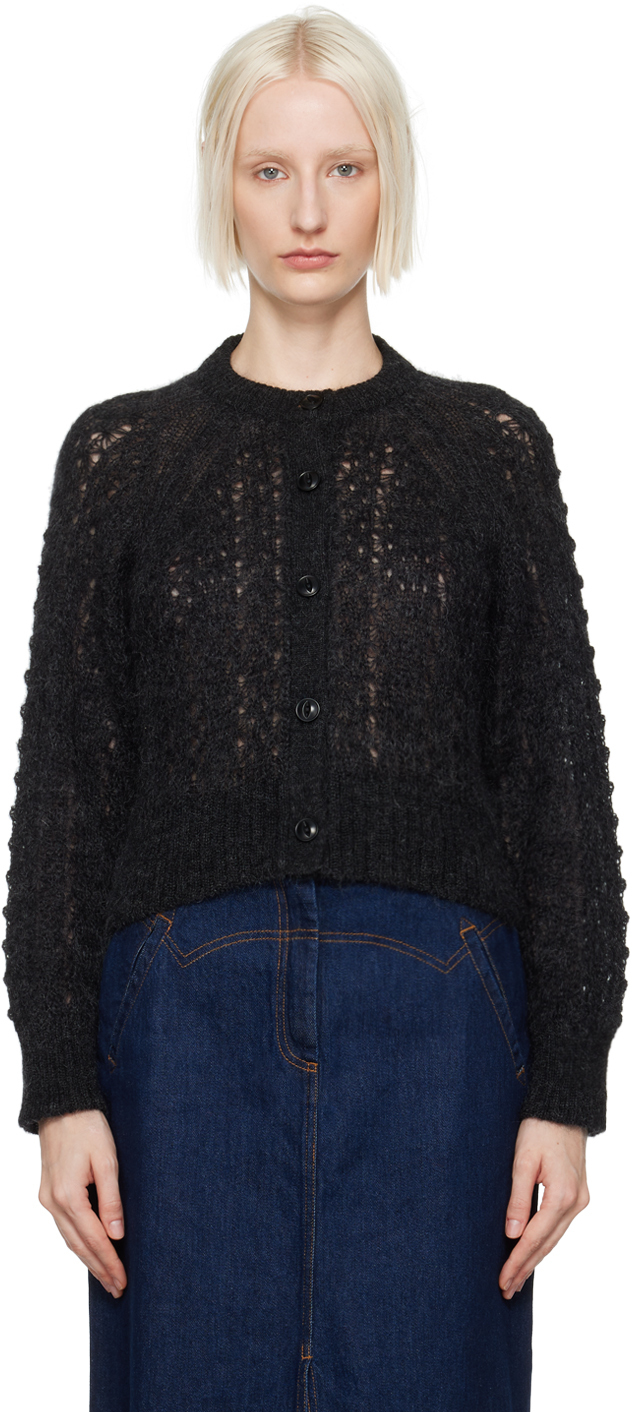 Shop Ymc You Must Create Black Foxtail Cardigan In 01-black