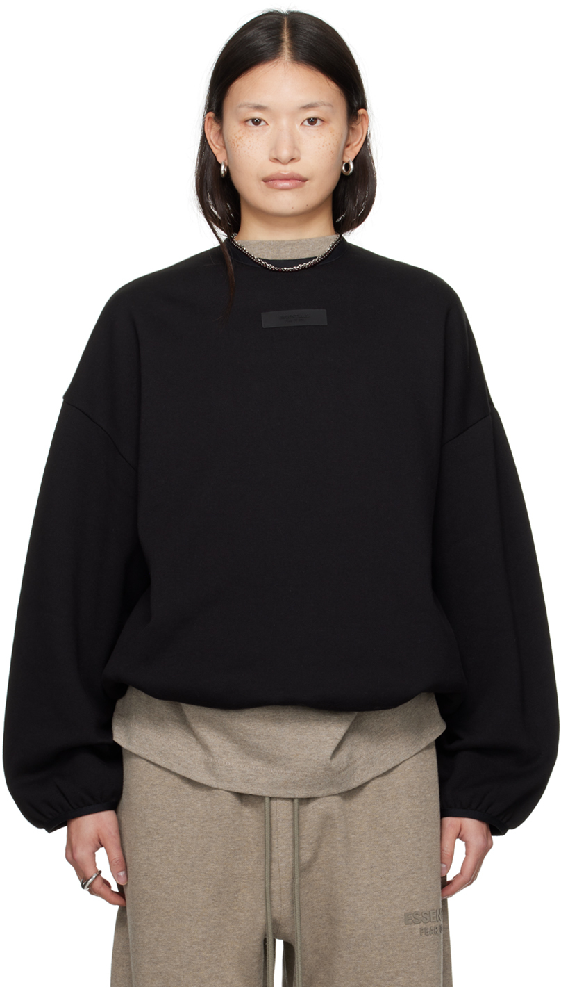 Essentials black sweatshirt store