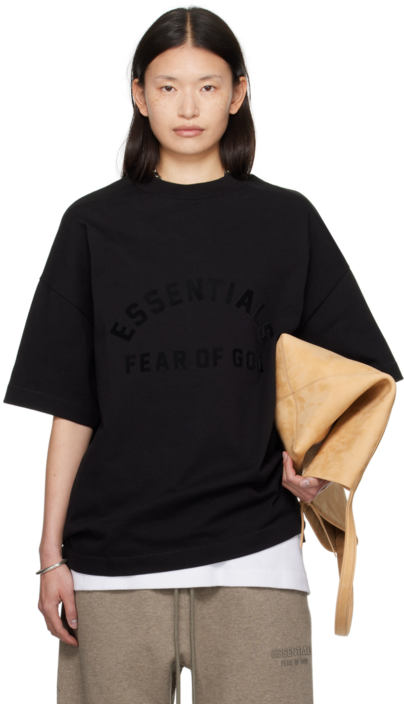 Shop Essentials Black Bonded T-shirt