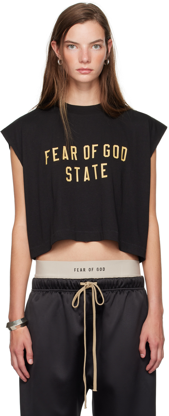 Black Cropped T-Shirt