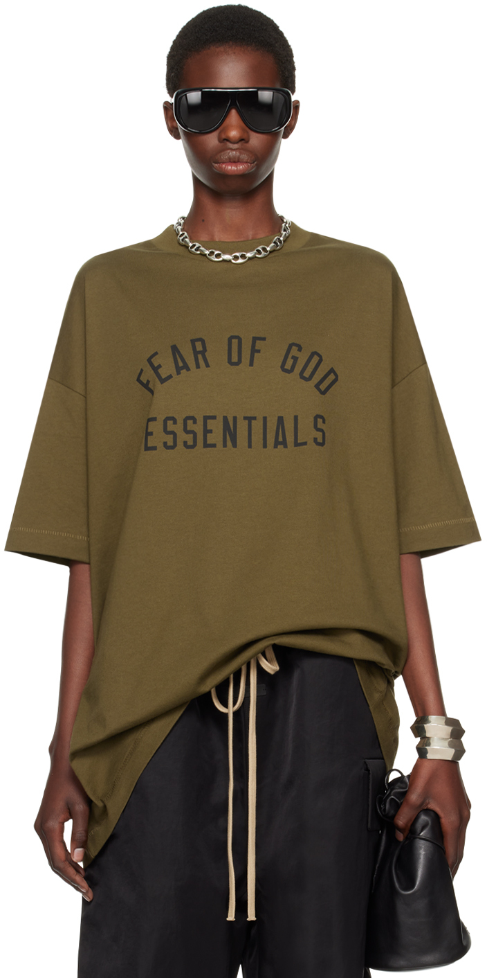 Khaki Crewneck T-Shirt