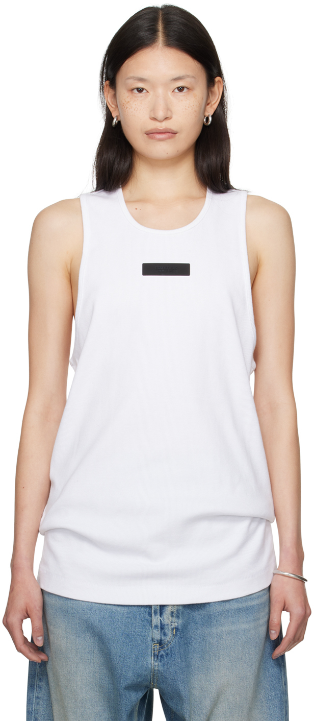 White Rib Tank Top