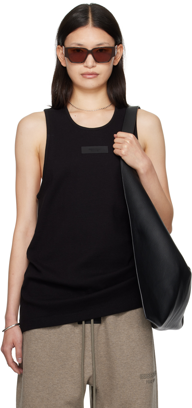 Black Rib Tank Top