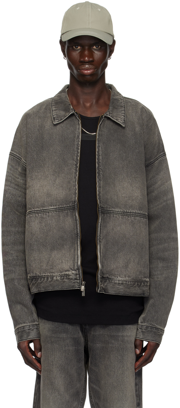 Gray Denim Trucker Jacket