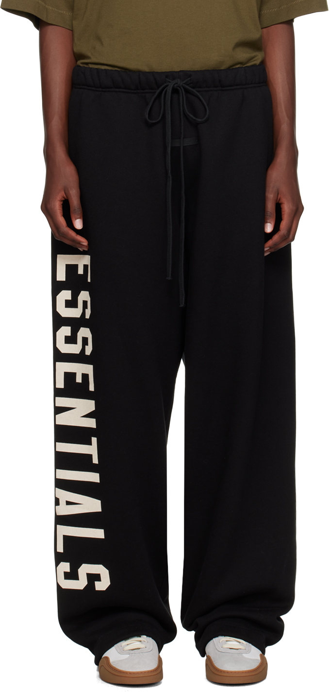 Essentials Black Relaxed Sweatpants