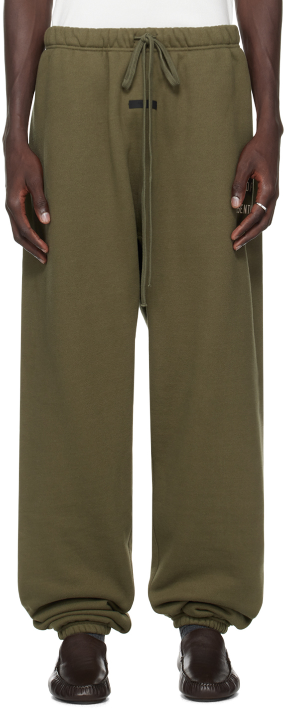 Shop Essentials Khaki  Sweatpants In Military