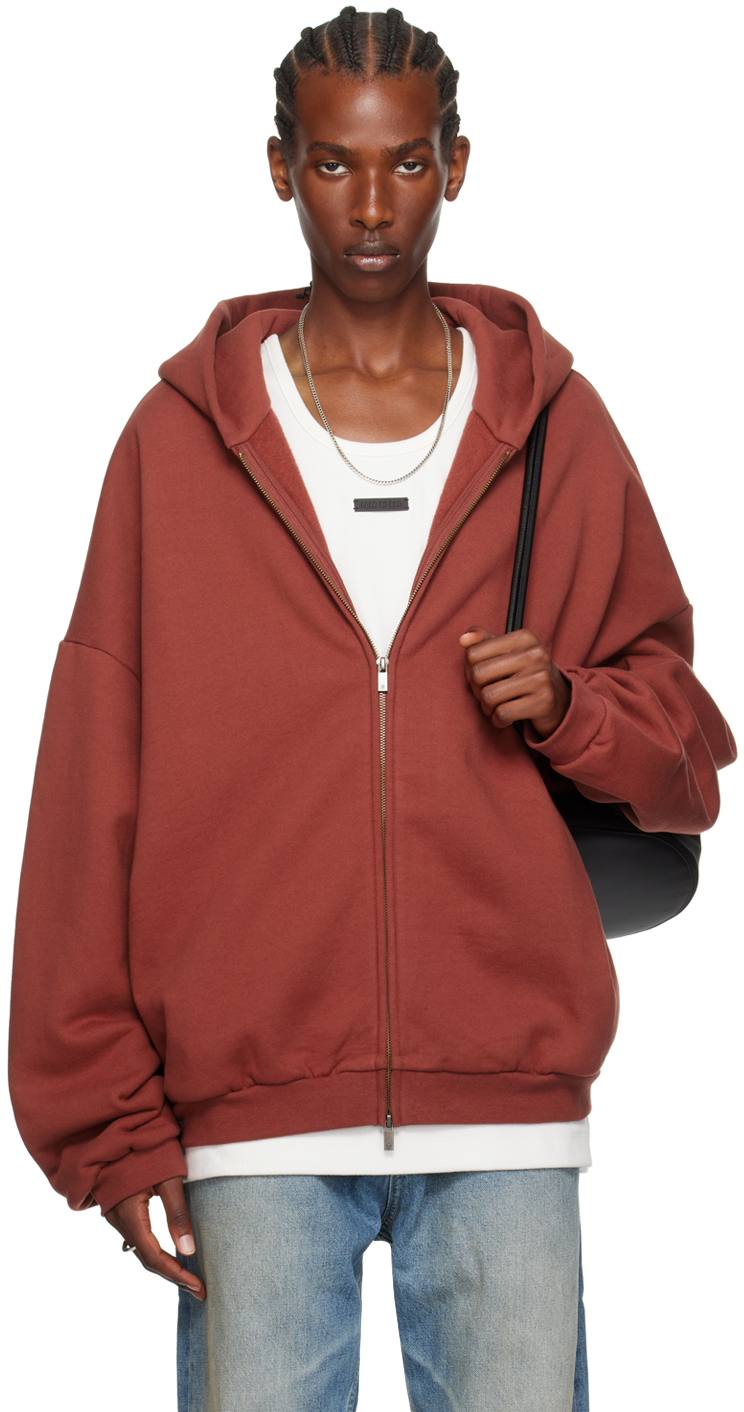 Burgundy Full-Zip Hoodie