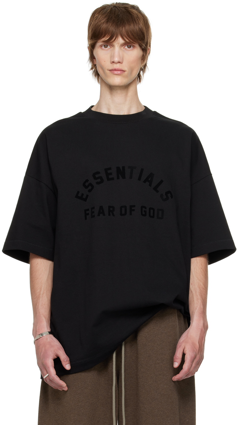 Shop Essentials Black Bonded T-shirt