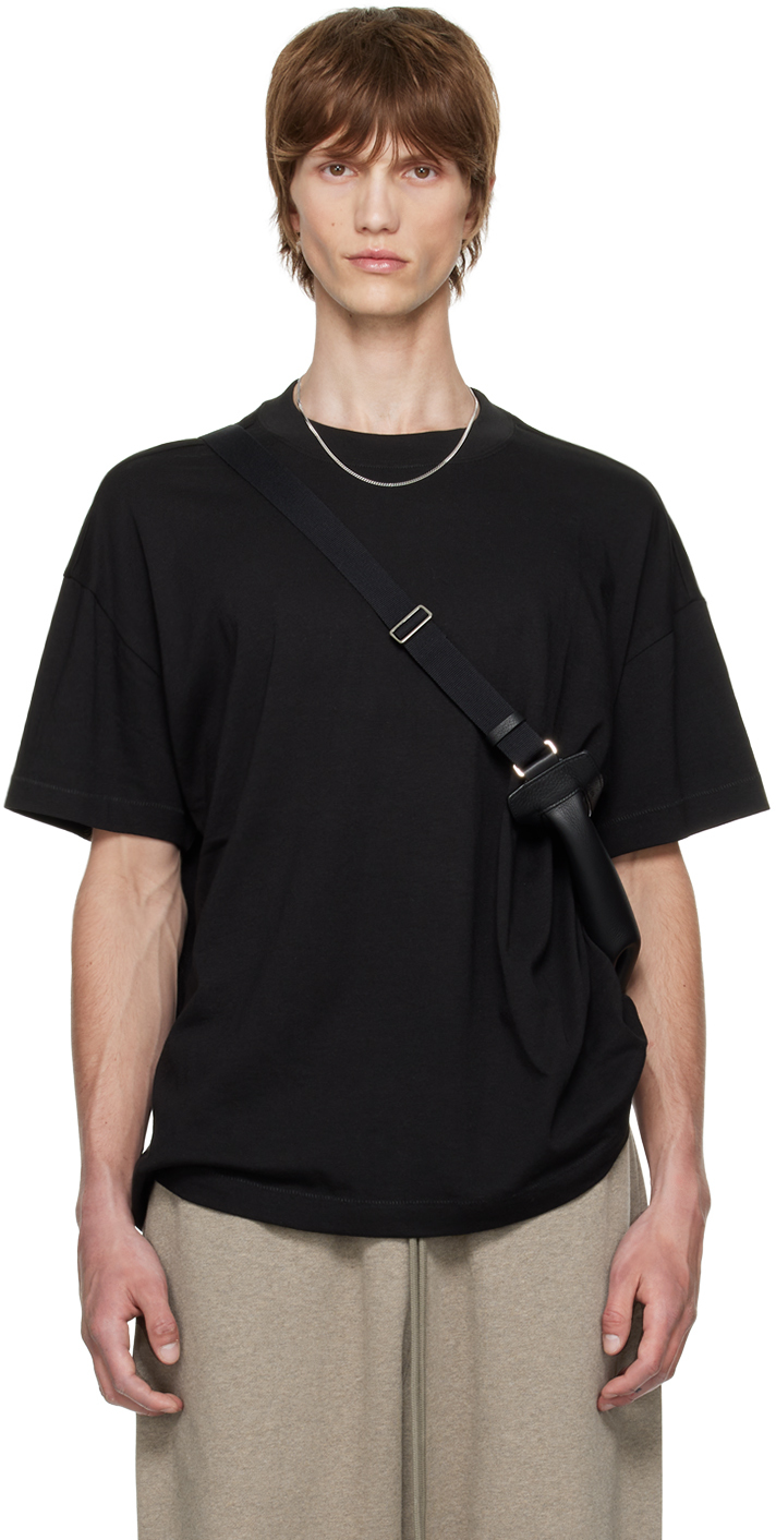 Jersey Crewneck Tee - Black | ESSENTIALS | Fear of God