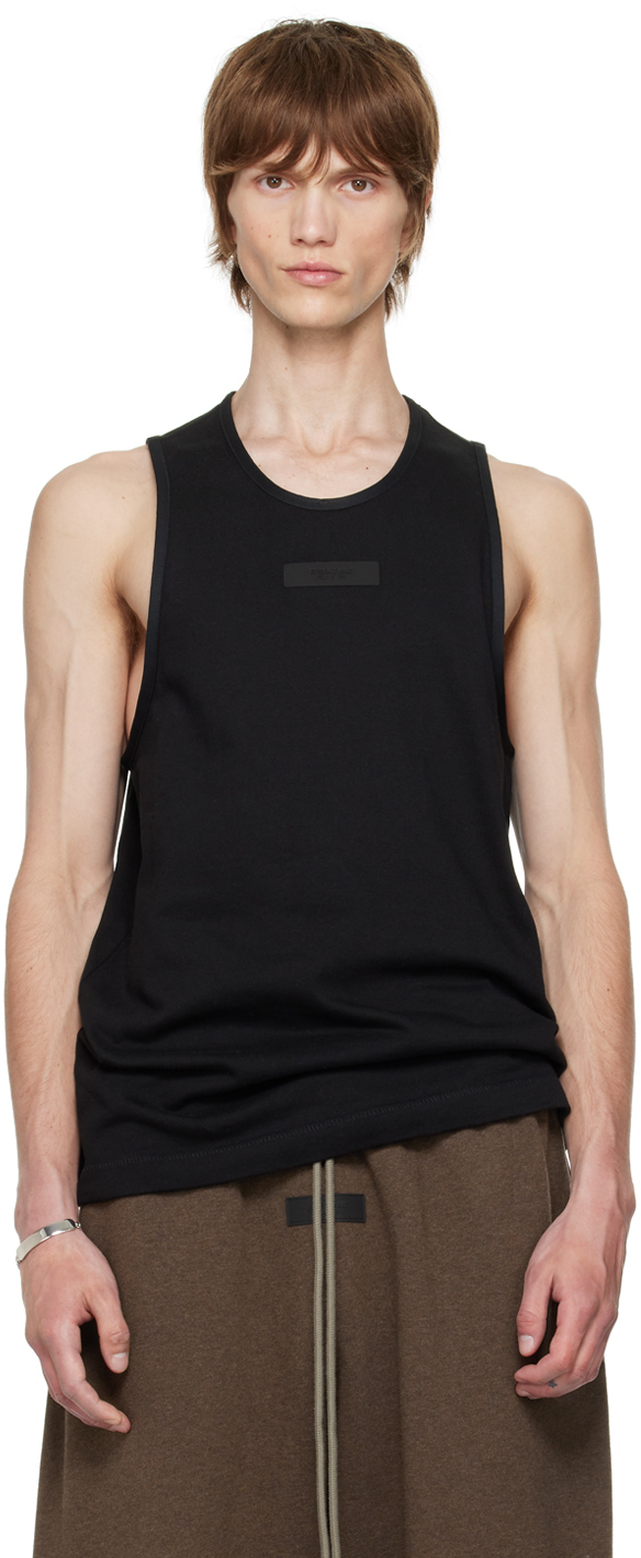 Black Scoop Neck Tank Top