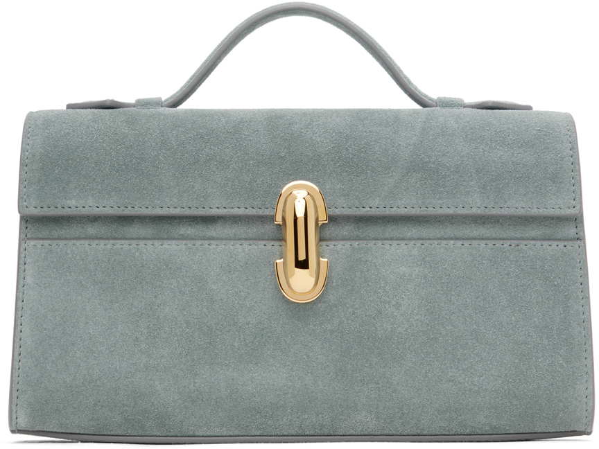 Blue Symmetry Pochette Top Handle Bag