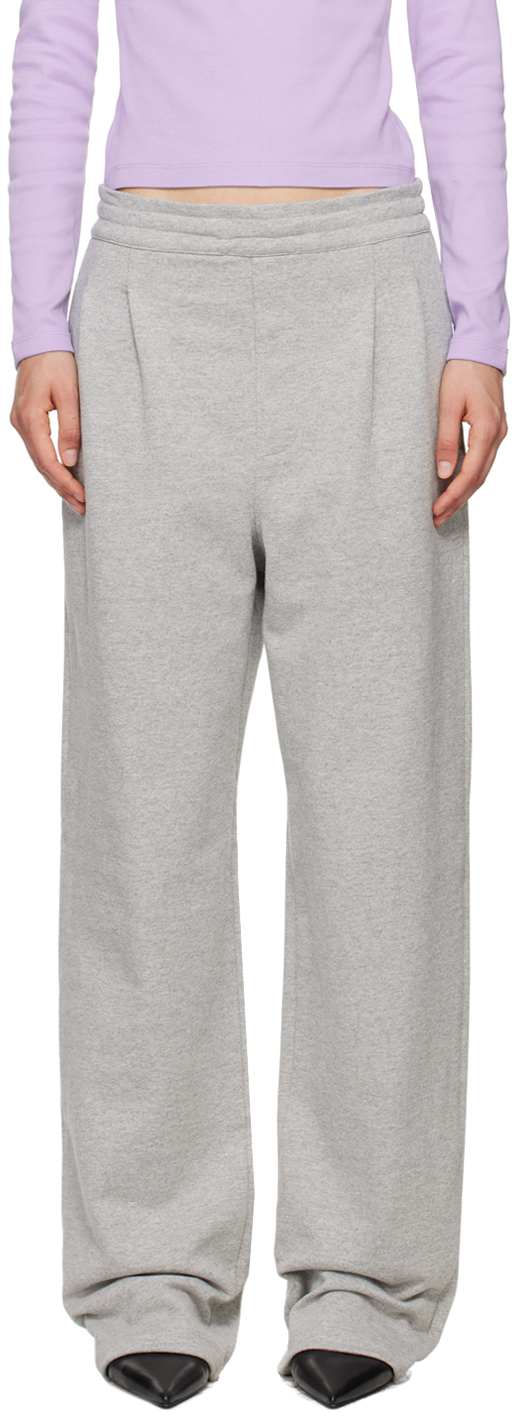 Gray Pleated Sweatpants