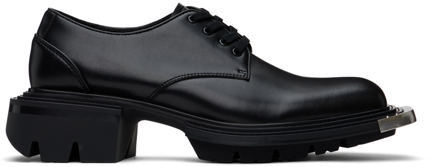 untitlab Black Reel Metal Toe Derbys