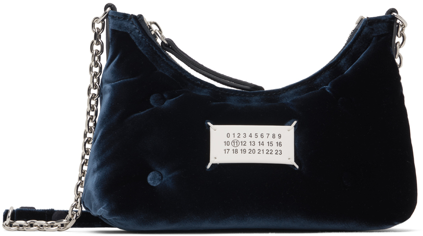 Shop Maison Margiela Navy Glam Slam Micro Bag In T6063 Cosmo