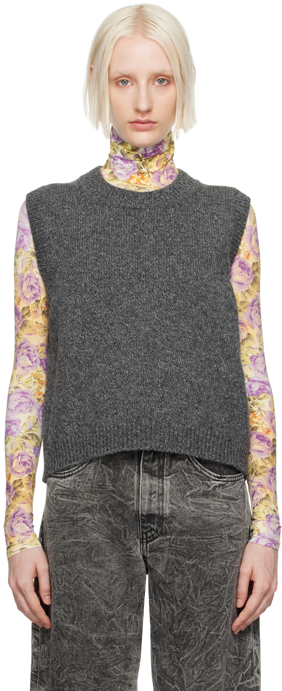 Gray Wool Vest