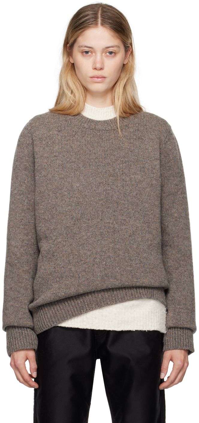 Gray Shetland Wool Sweater by Maison Margiela on Sale