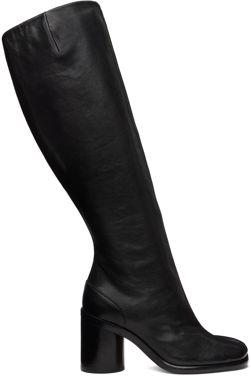 Shop Maison Margiela Black Tabi Boots In T8013 Black