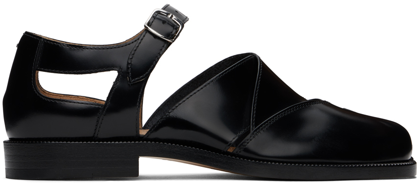 Maison Margiela Black Tabi Leather Sandals