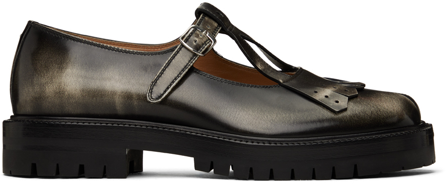 Black Tabi Country Mary Jane Loafers