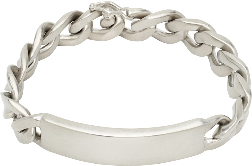 Shop Maison Margiela Silver Chain Bracelet In 951 Silver