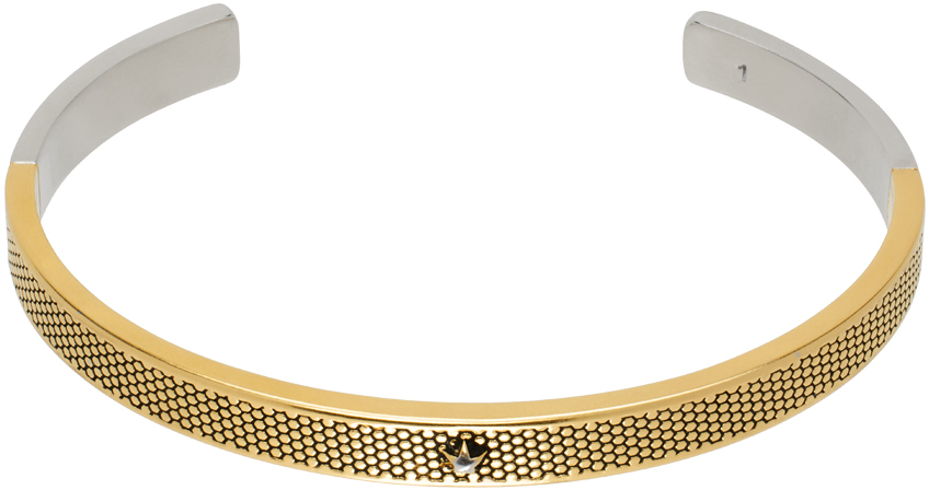 Silver & Gold Star Cuff Bracelet