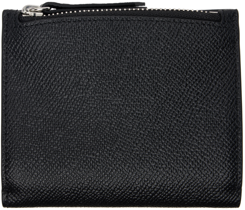 Shop Maison Margiela Black Four Stitches Wallet In T8013 Black