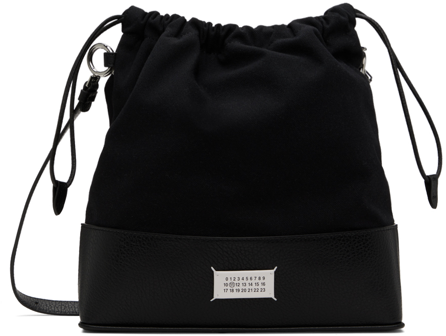 Shop Maison Margiela Black 5ac Daily Drawstring Small Backpack In T8013 Black