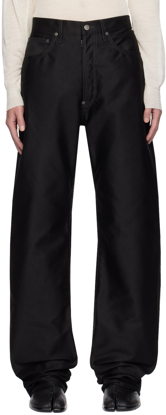 Black Turn-Up Jeans by Maison Margiela on Sale